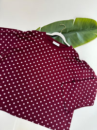 Longsleeve DOTS mit leicht ausgestelltem Ärmel burgundy
