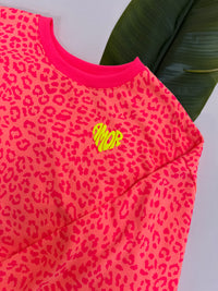 Sweater mit Rückenprint AMOR CLUB peach leo