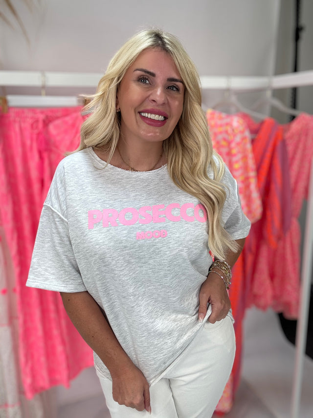 Statement Shirt Prosecco Grey Rosa