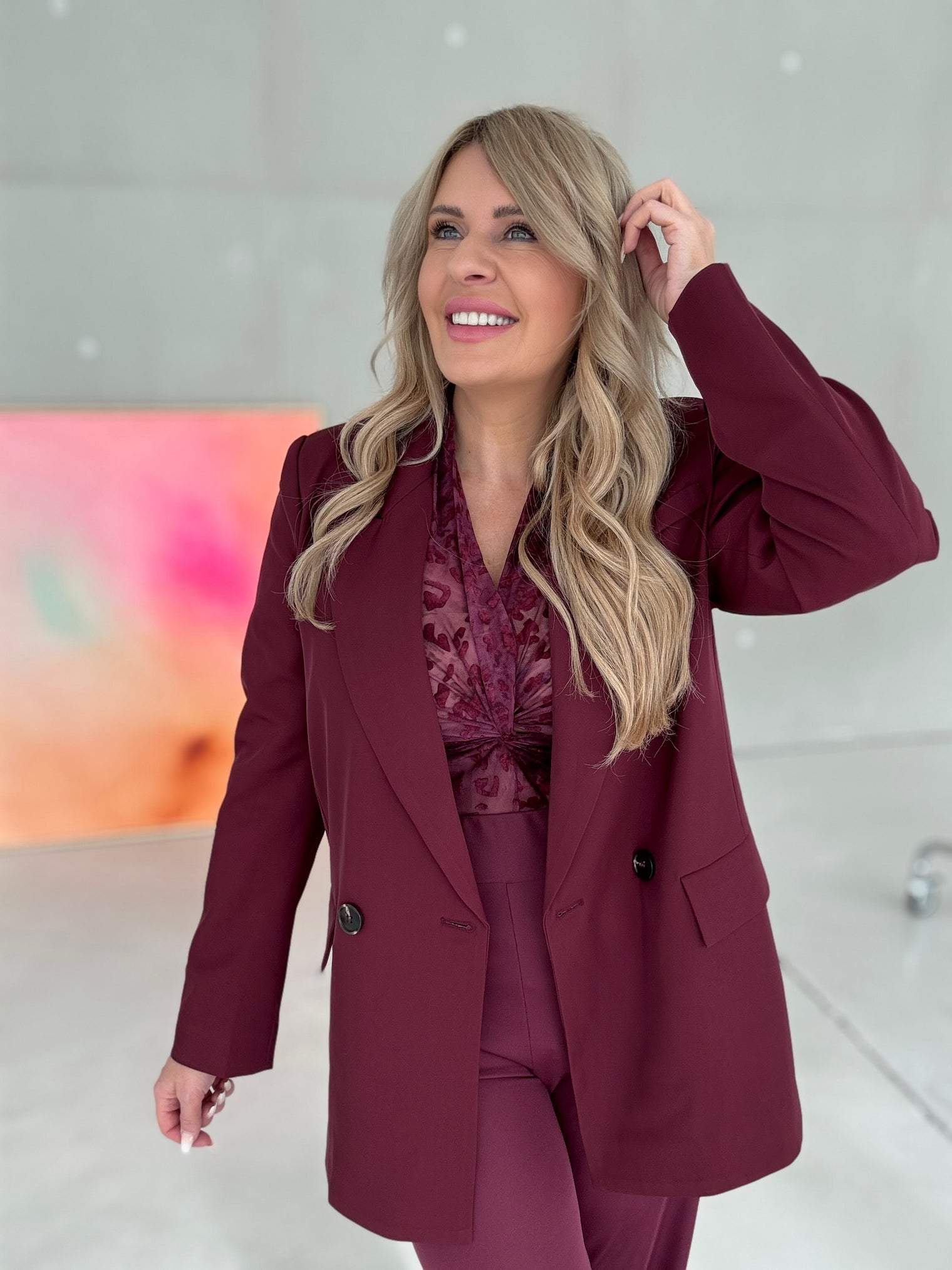 Oversize Blazer CLEAN GIRL burgundy