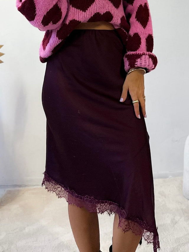 SILKY Rock BURGUNDY mit Spitze