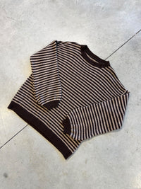 Kuscheliger Strickpullover ICONIC CLUB chocolate/taupe