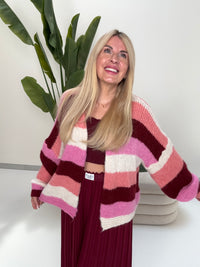 Strickjacke HAPPY BLOCK STRIPES zum offen tragen
