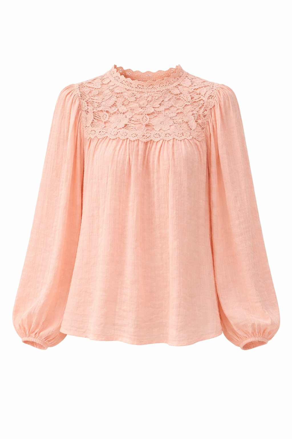 Bluse Lace Peach Romantic Dream mit Spitze