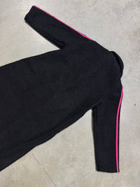 Mantel SPORTY COZYNESS schwarz/pink mit seitlichen Streifen