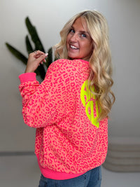 Sweater mit Rückenprint AMOR CLUB peach leo