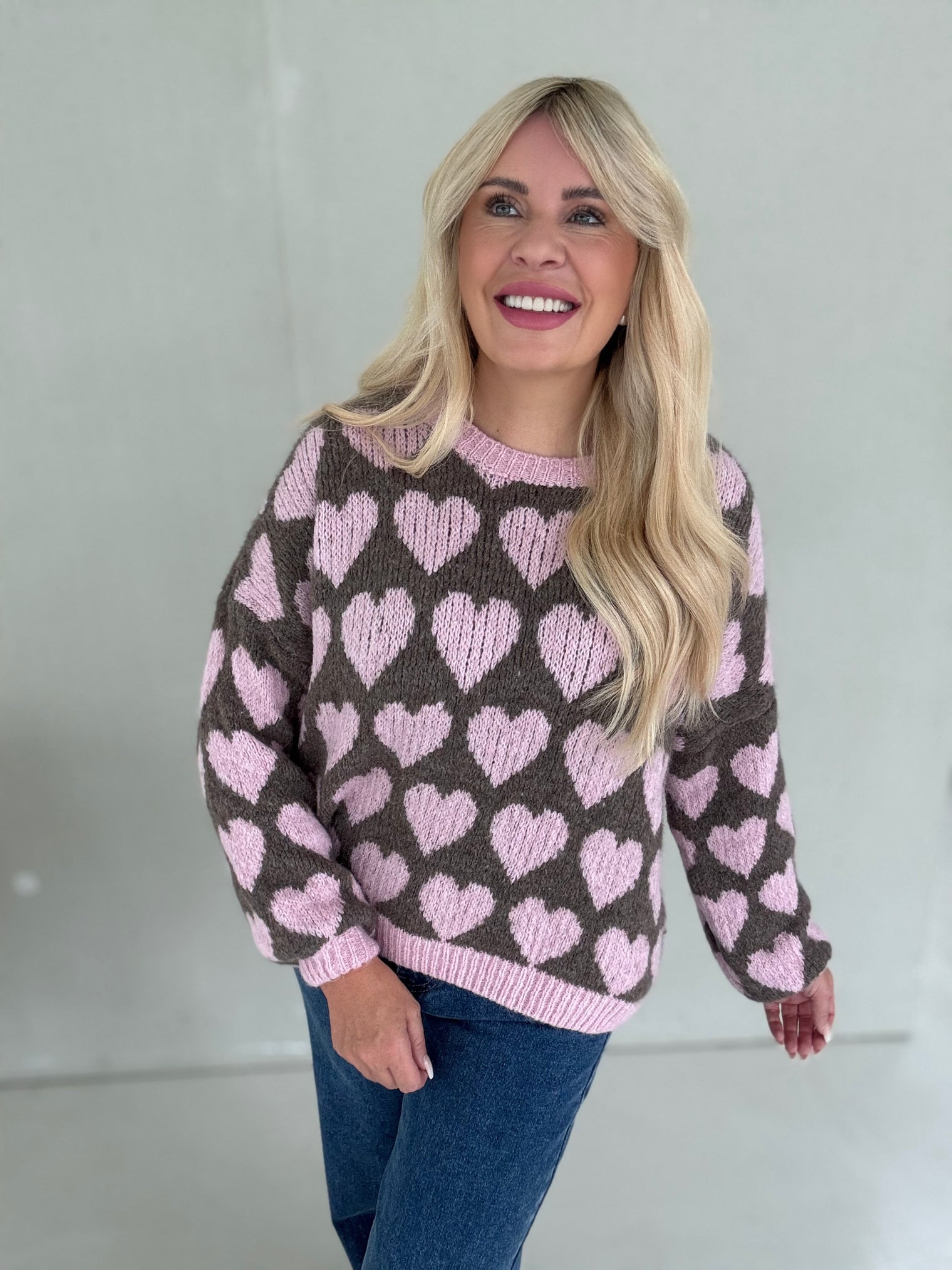 Signature Pullover BIG HEARTS rosa&braun