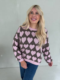 Signature Pullover BIG HEARTS rosa&braun