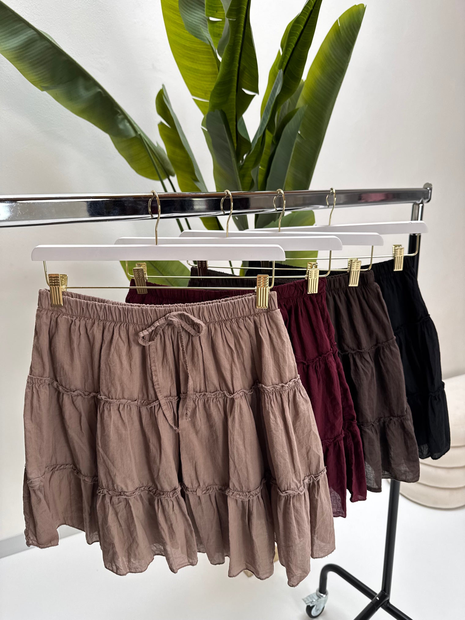 Rock mit integrierter Shorts COTTON GIRL dunkelbraun