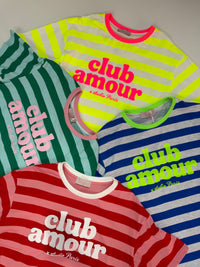 Statement Shirt blau/hellgrau gestreift CLUB AMOUR