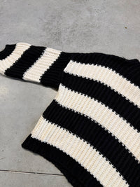 Strickpullover ONLY COZY VIBES schwarz/creme