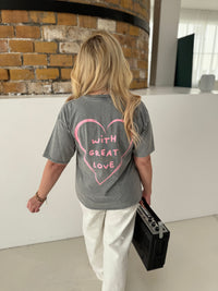 Statement Shirt DO SMALL THINGS WITH GREAT LOVE hellgrau