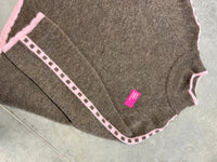Pullover mit Patch DRESS FOR YOURSELF taupe/rosa