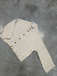 Strickjacke mit Knopfleiste creme