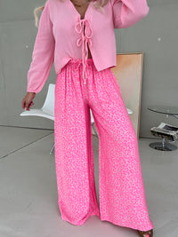 Hose mit Seide rosa LEO LOVER hot pink