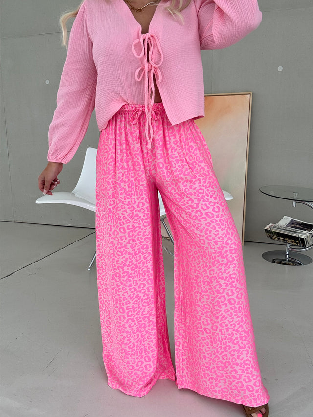 Hose mit Seide rosa LEO LOVER hot pink