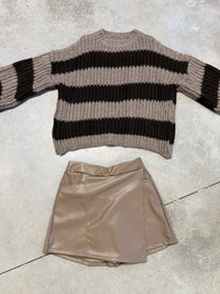 Strickpullover ONLY COZY VIBES taupe/chocolate