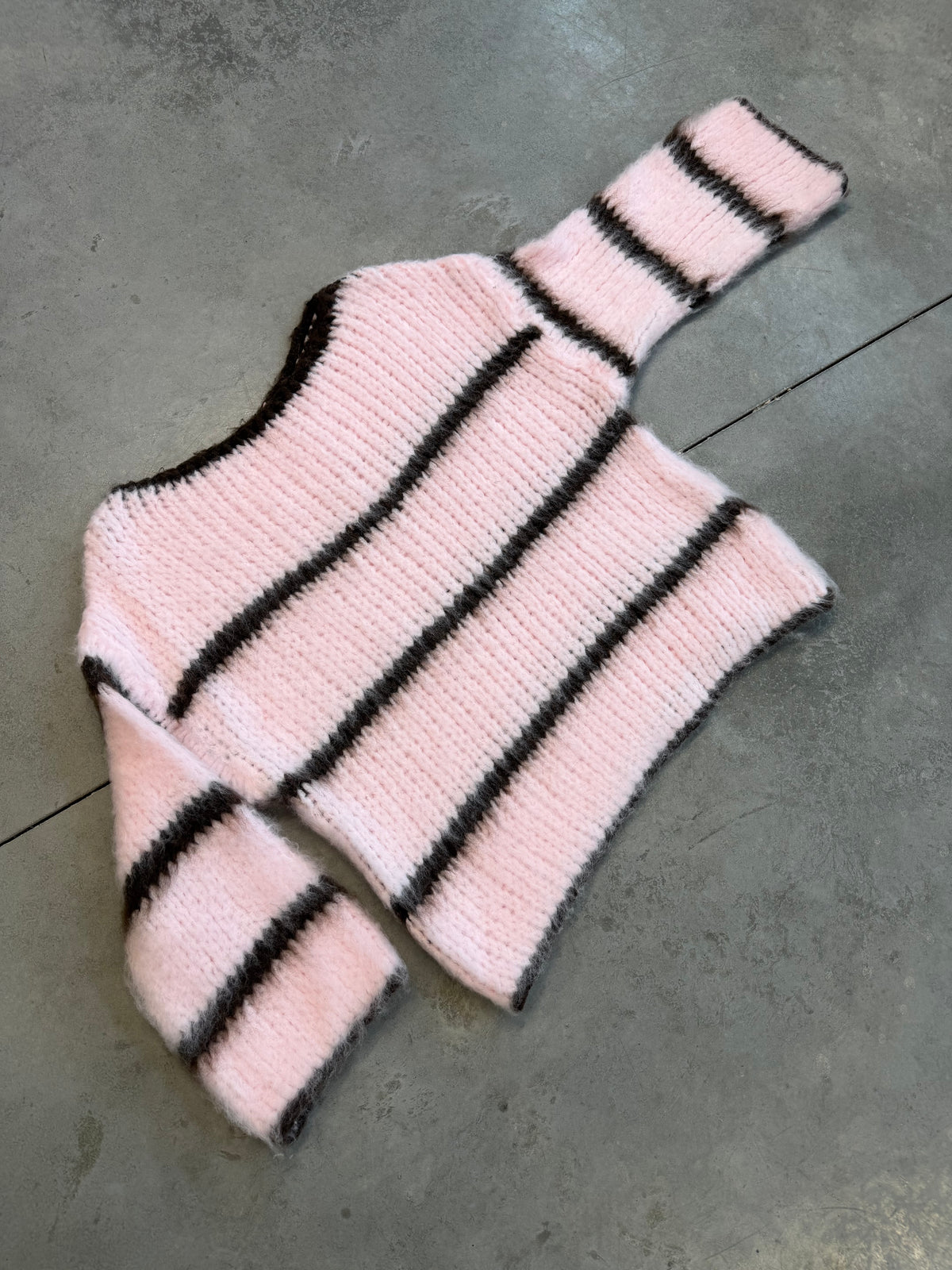 Kuscheliger Strickpullover COZY DREAM rosa/braun