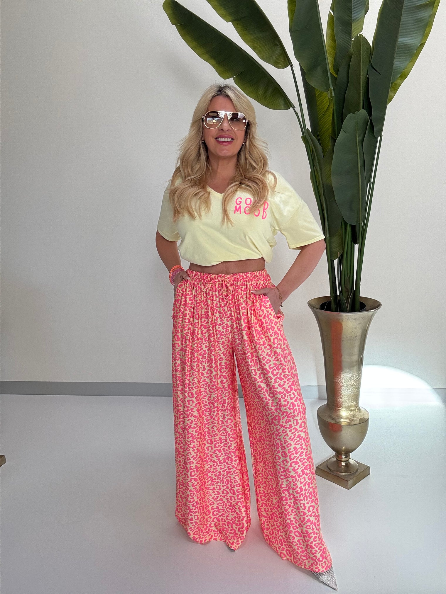 Hose mit Seide gelb LEO LOVER peach