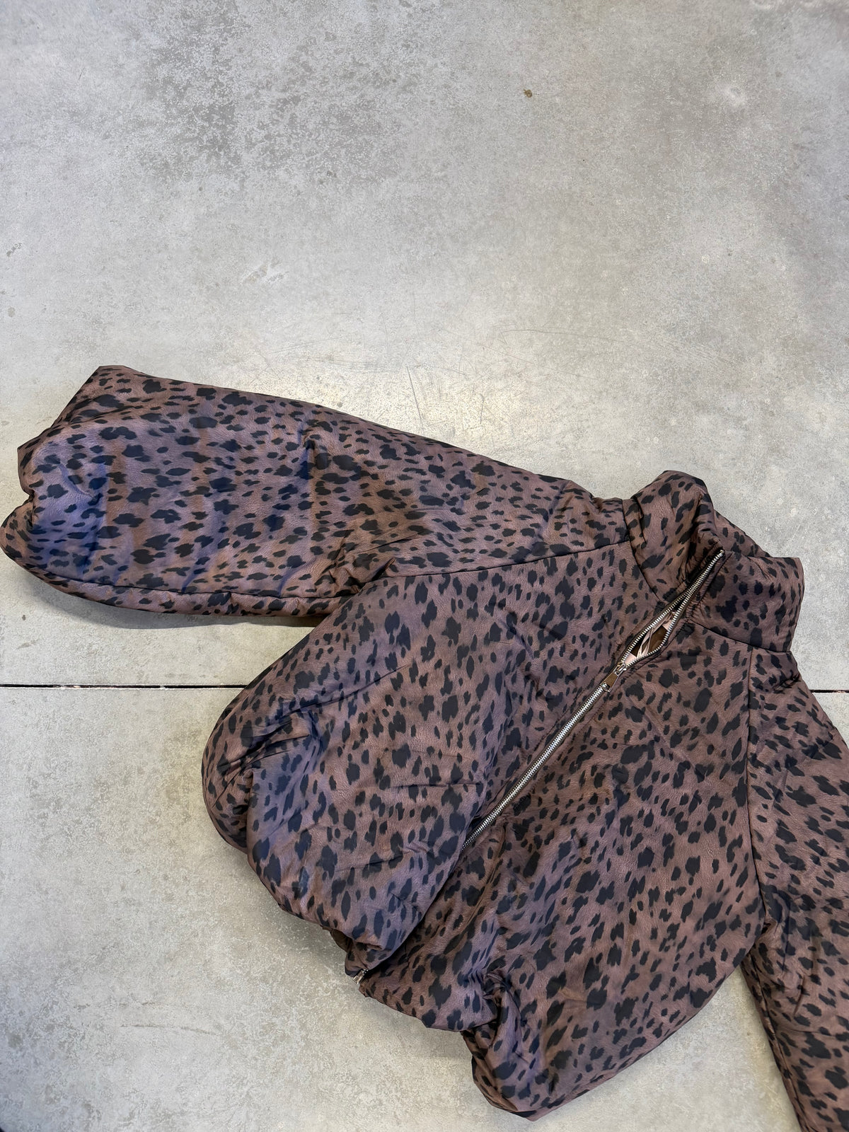 Jacke PUFFY POWER mit Reißverschluss chocolate REH