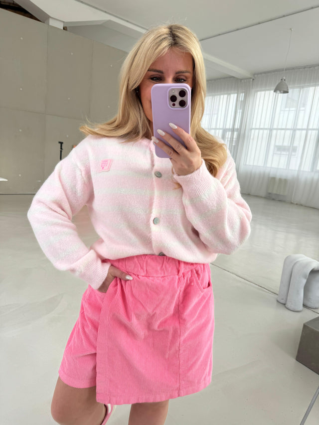 Strickjacke weis/rosa SELFLOVECLUB