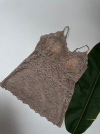 Top mit Spitze LACE GRACE beige