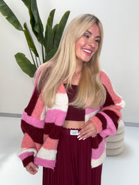 Strickjacke HAPPY BLOCK STRIPES zum offen tragen
