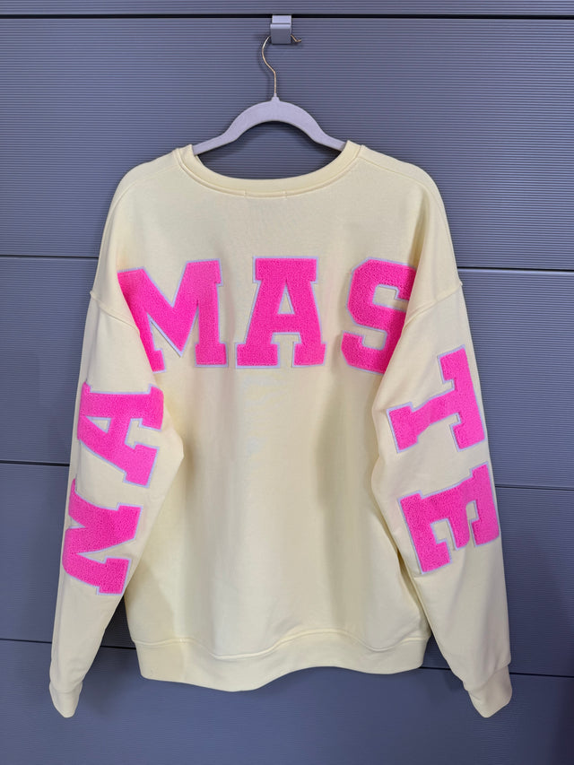 Premium Sweater YOGA CLUB mit Rückenprint