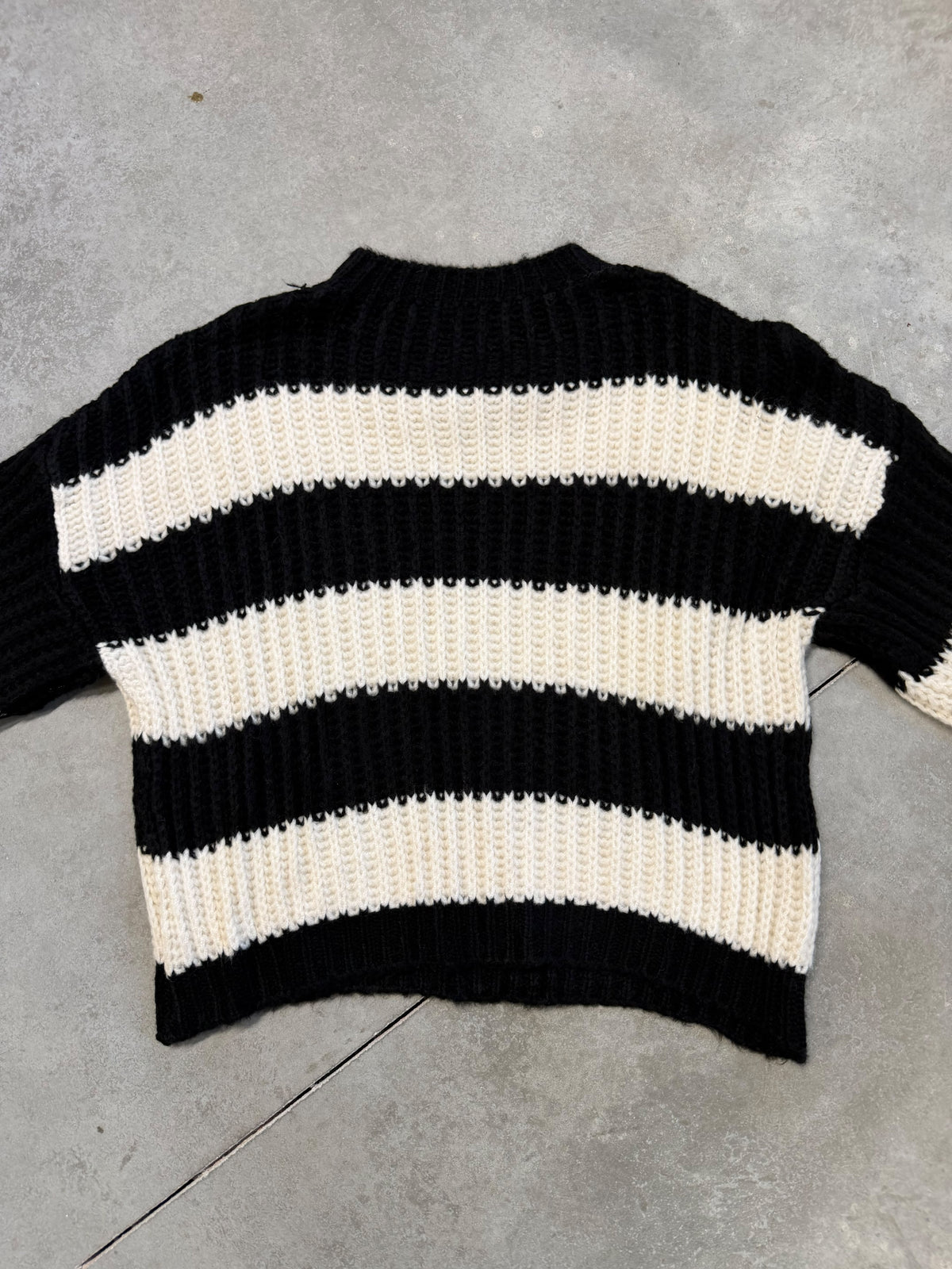 Strickpullover ONLY COZY VIBES schwarz/creme