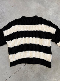 Strickpullover ONLY COZY VIBES schwarz/creme