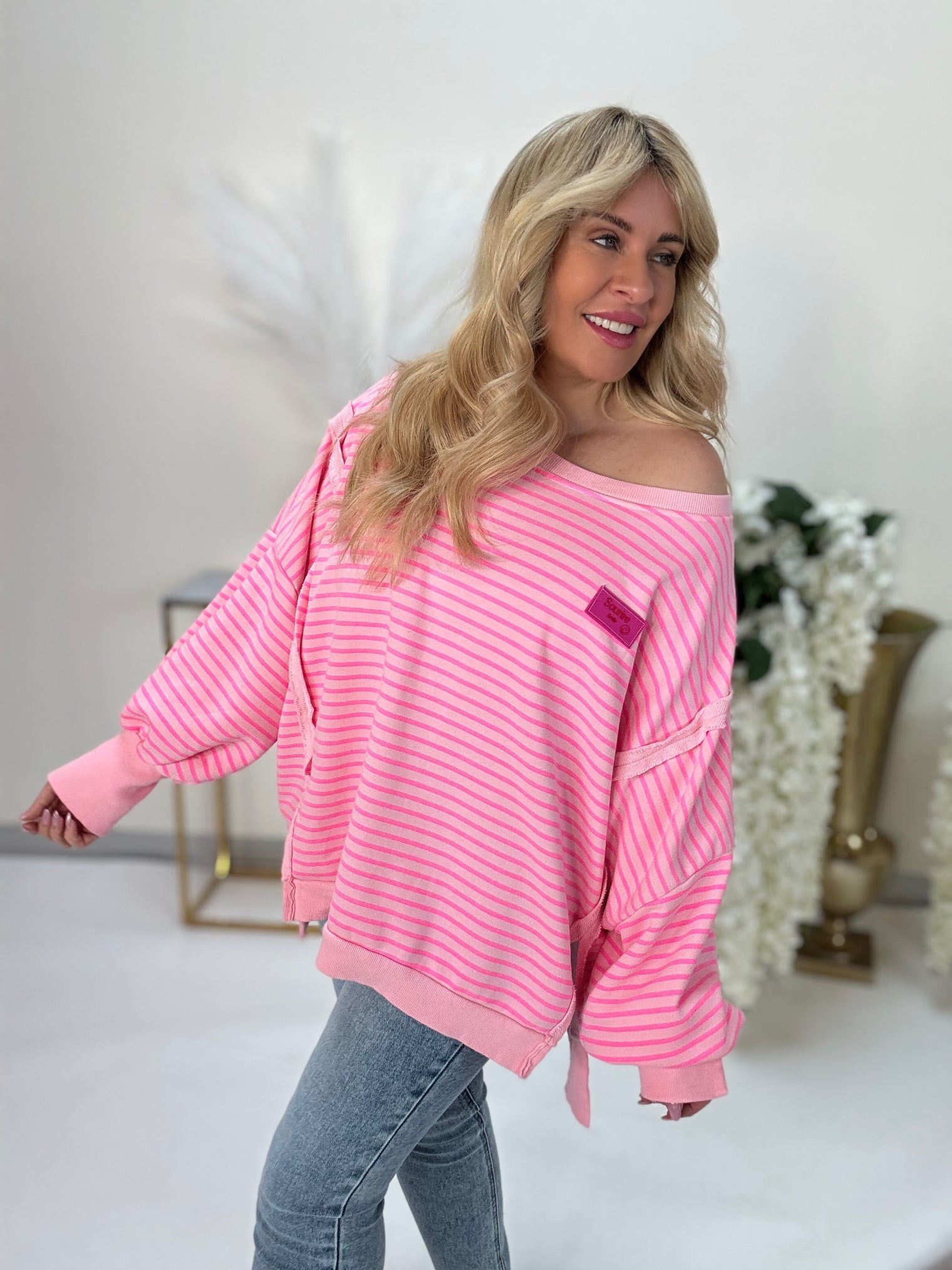 Sweater Stripes Neon pink