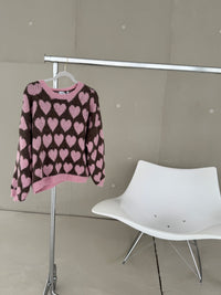 Signature Pullover BIG HEARTS rosa&braun