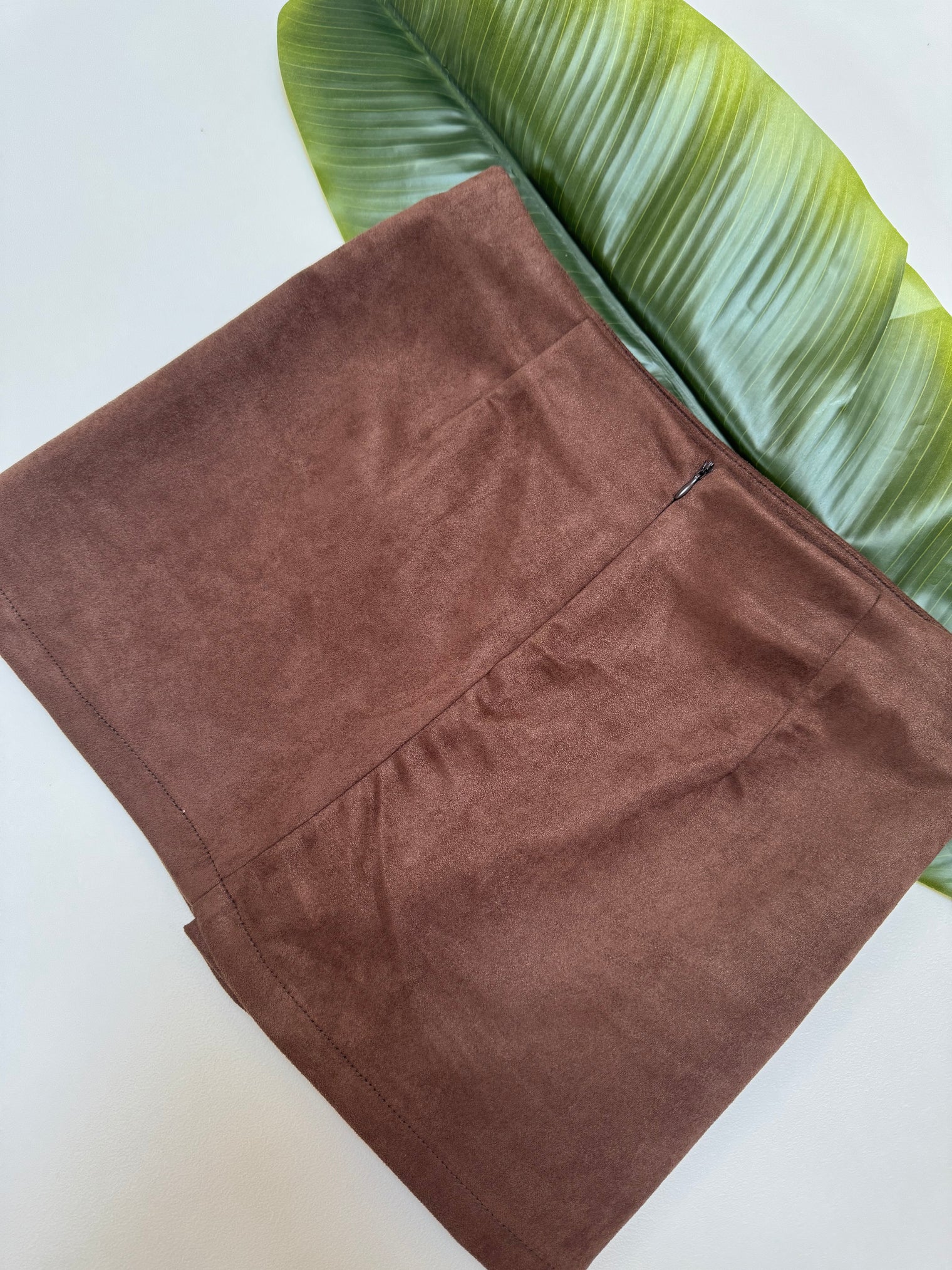 Velours Hosenrock mit leichtem Schlitz chocolate