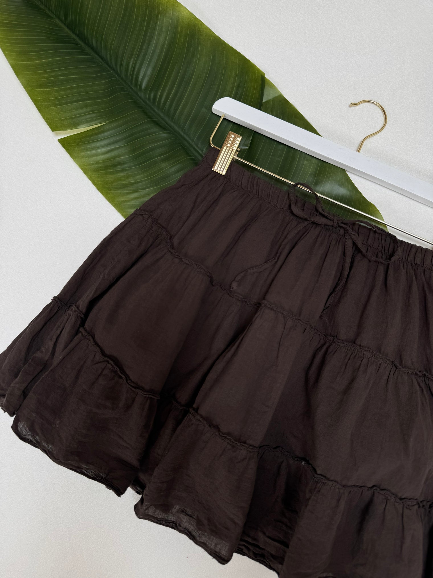 Rock mit integrierter Shorts COTTON GIRL dunkelbraun