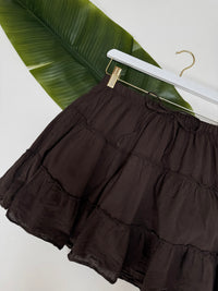 Rock mit integrierter Shorts COTTON GIRL dunkelbraun