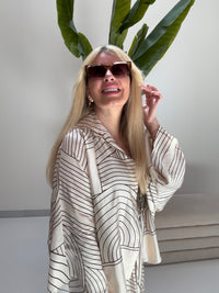 Kimono Bluse LUXURY CLEAN GIRL mit Seidenoptik