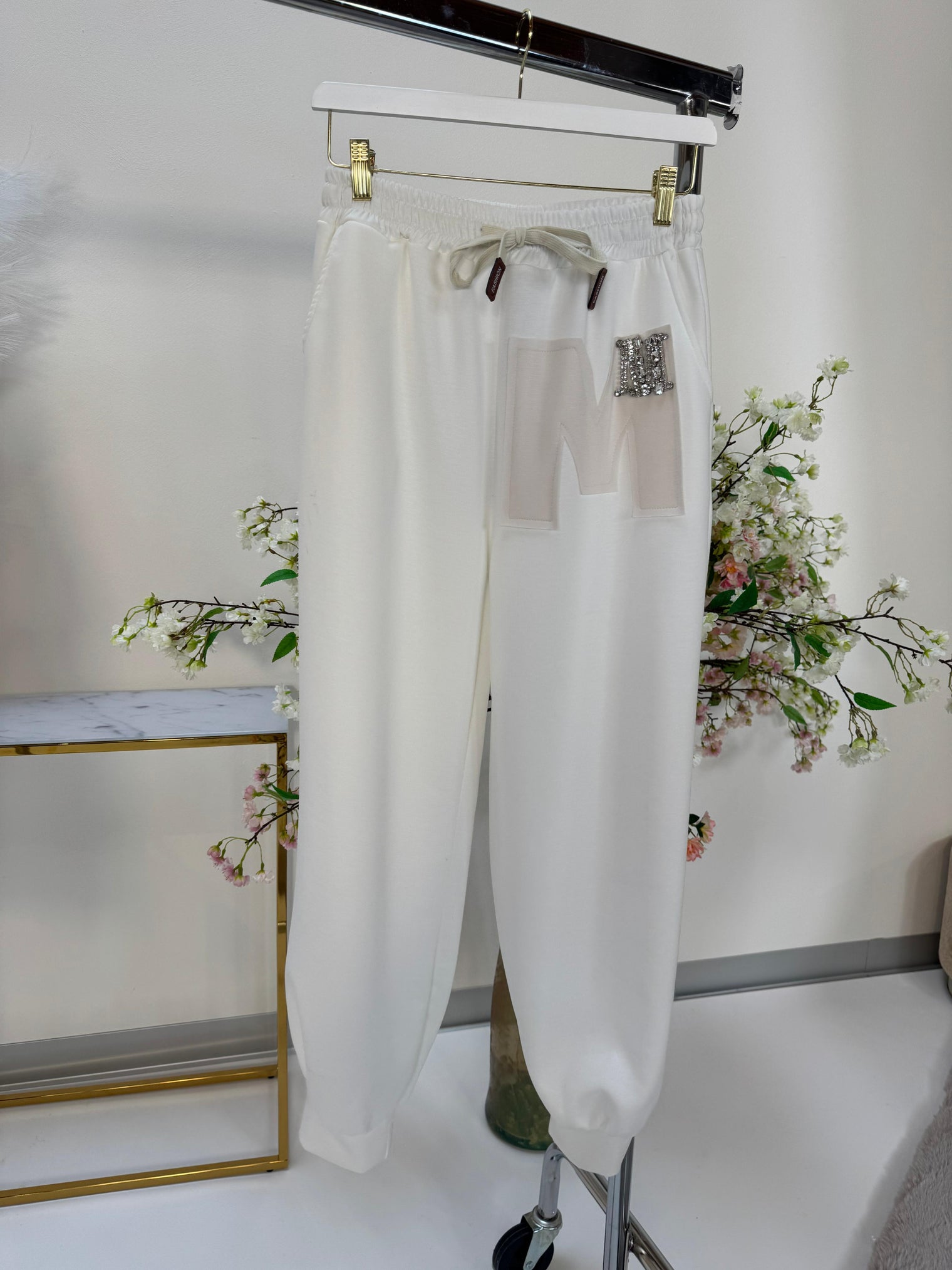 Jogpant weiß M