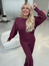 Zweiteiler ELEGANCE burgundy super soft