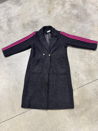 Mantel SPORTY COZYNESS schwarz/pink mit seitlichen Streifen