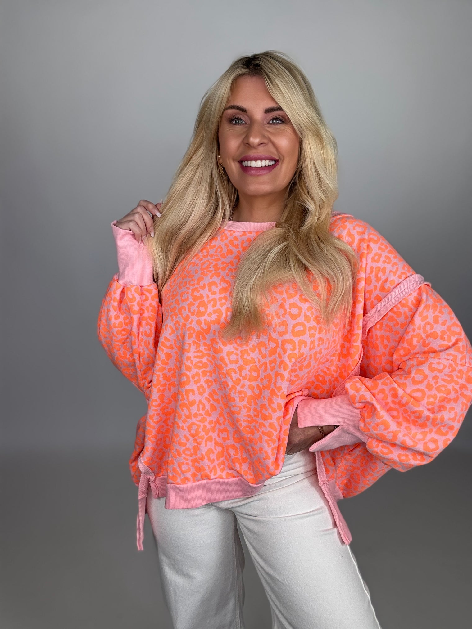 Sweater super weich rosa Leo Orange