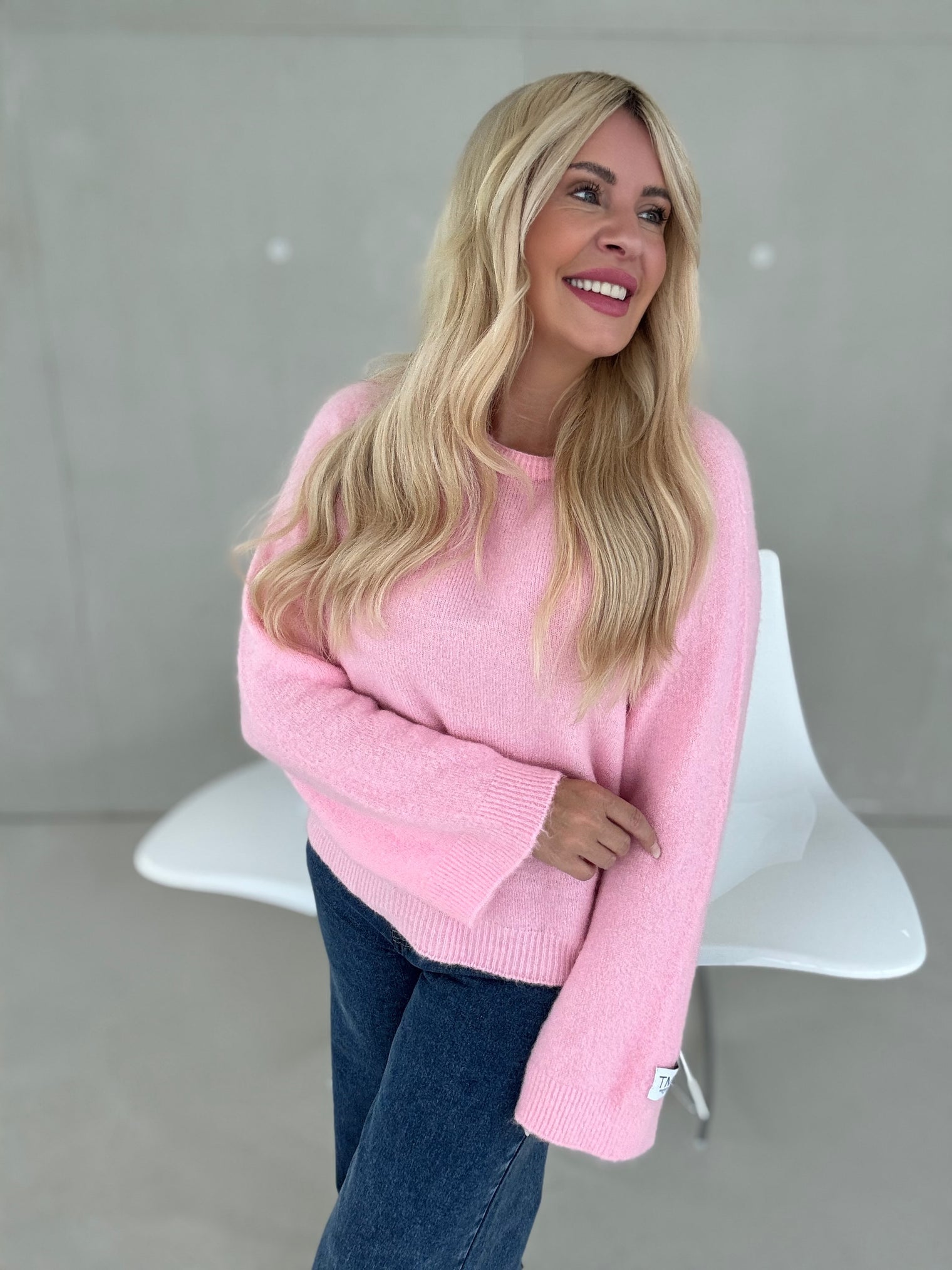 Signature Strickpullover Baby Alpaka rose