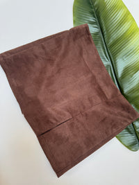 Velours Hosenrock mit leichtem Schlitz chocolate