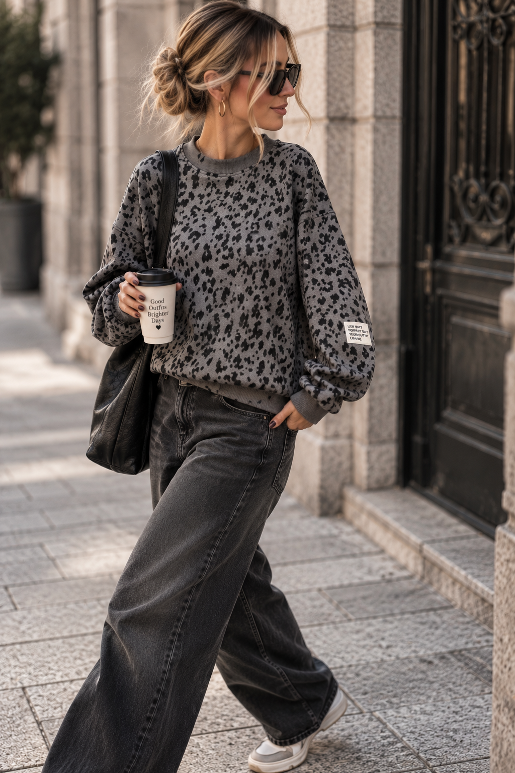 Butterstoff Sweater PERFECT OUTFIT anthrazit/schwarz REH