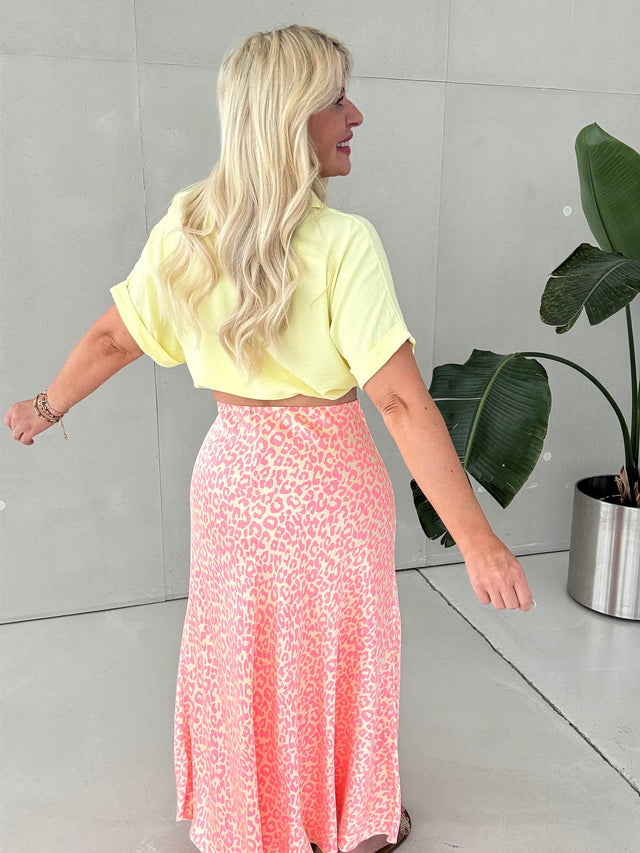 Rock mit Seide Gelb Orange LEO LOVER