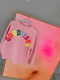 Sweater rosa GOODVIBES rainbow