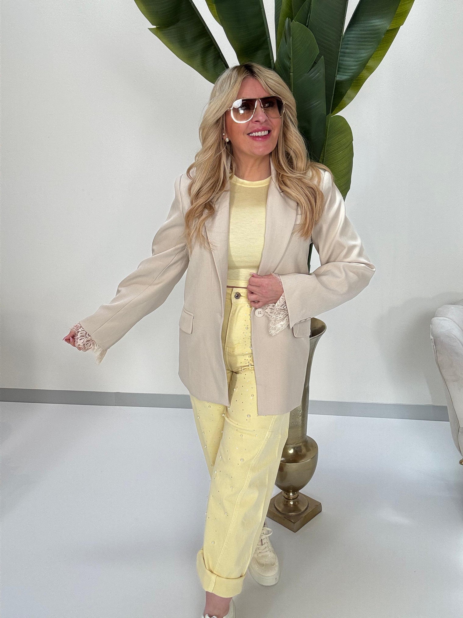 Blazer BUSINESS LACE LADY beige