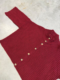 Strickjacke mit Knopfleiste burgundy