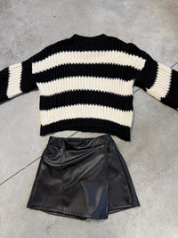 Strickpullover ONLY COZY VIBES schwarz/creme