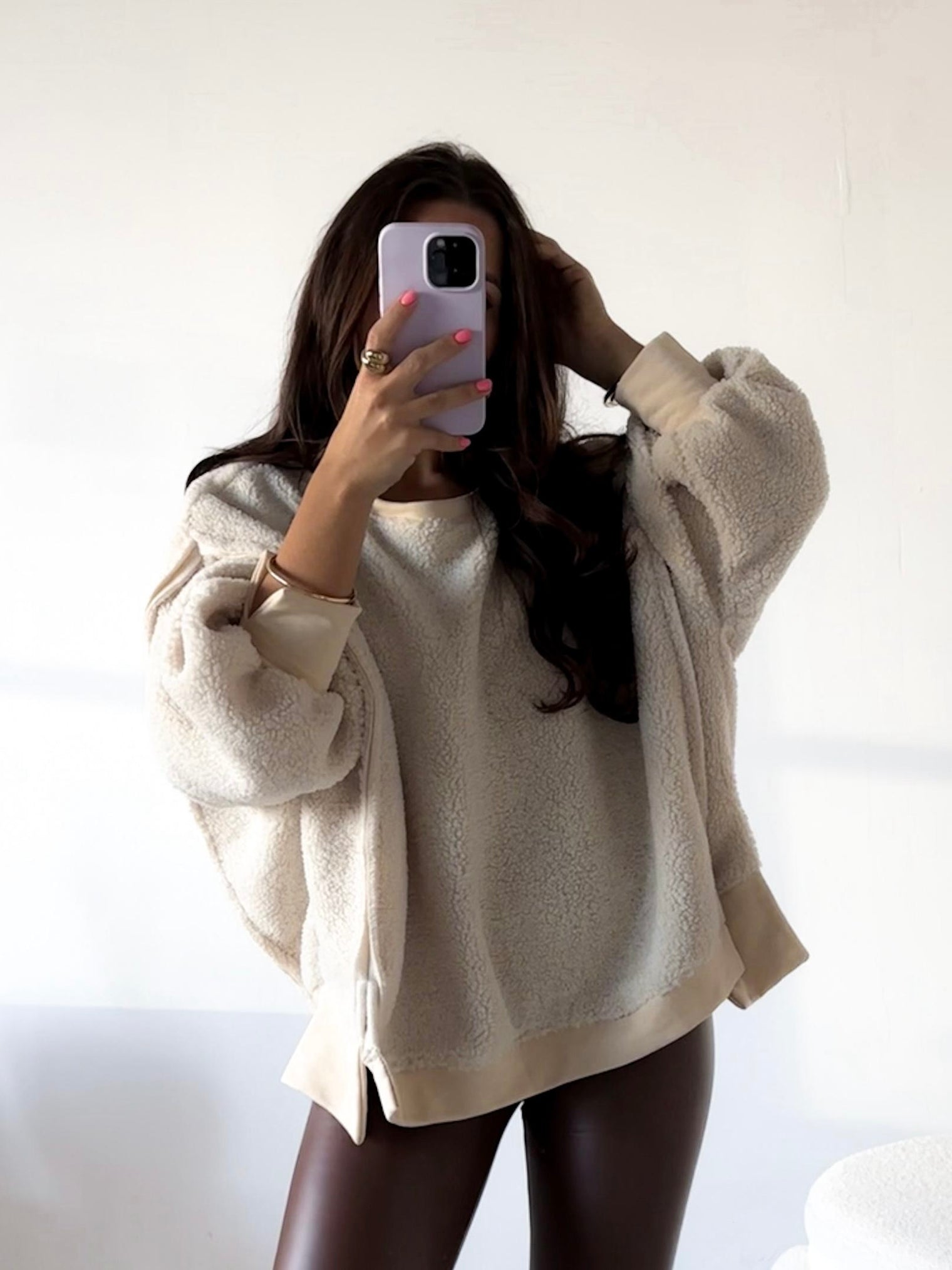 Teddy Pullover COZY DREAM in Creme