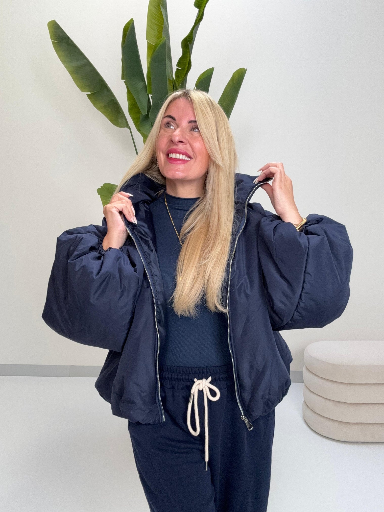 Jacke PUFFY POWER mit Reißverschluss mitternachtsblau